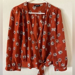 Madewell Silk Wrap Top